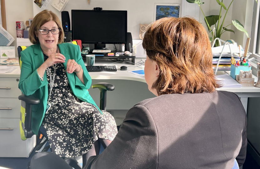 Local MP meets pupils and staff at Merton Infant school