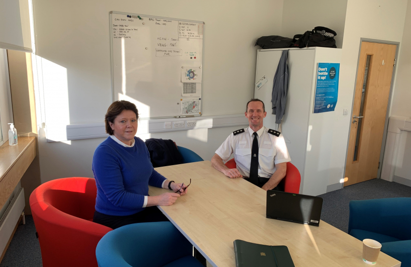 Maria Miller meets with Basingstoke's Police Commander